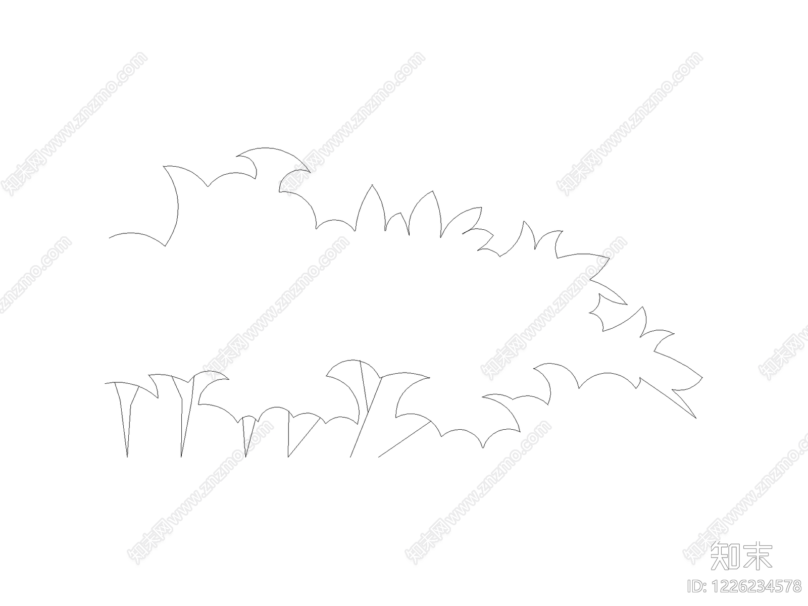 现代灌木种植CAD图纸