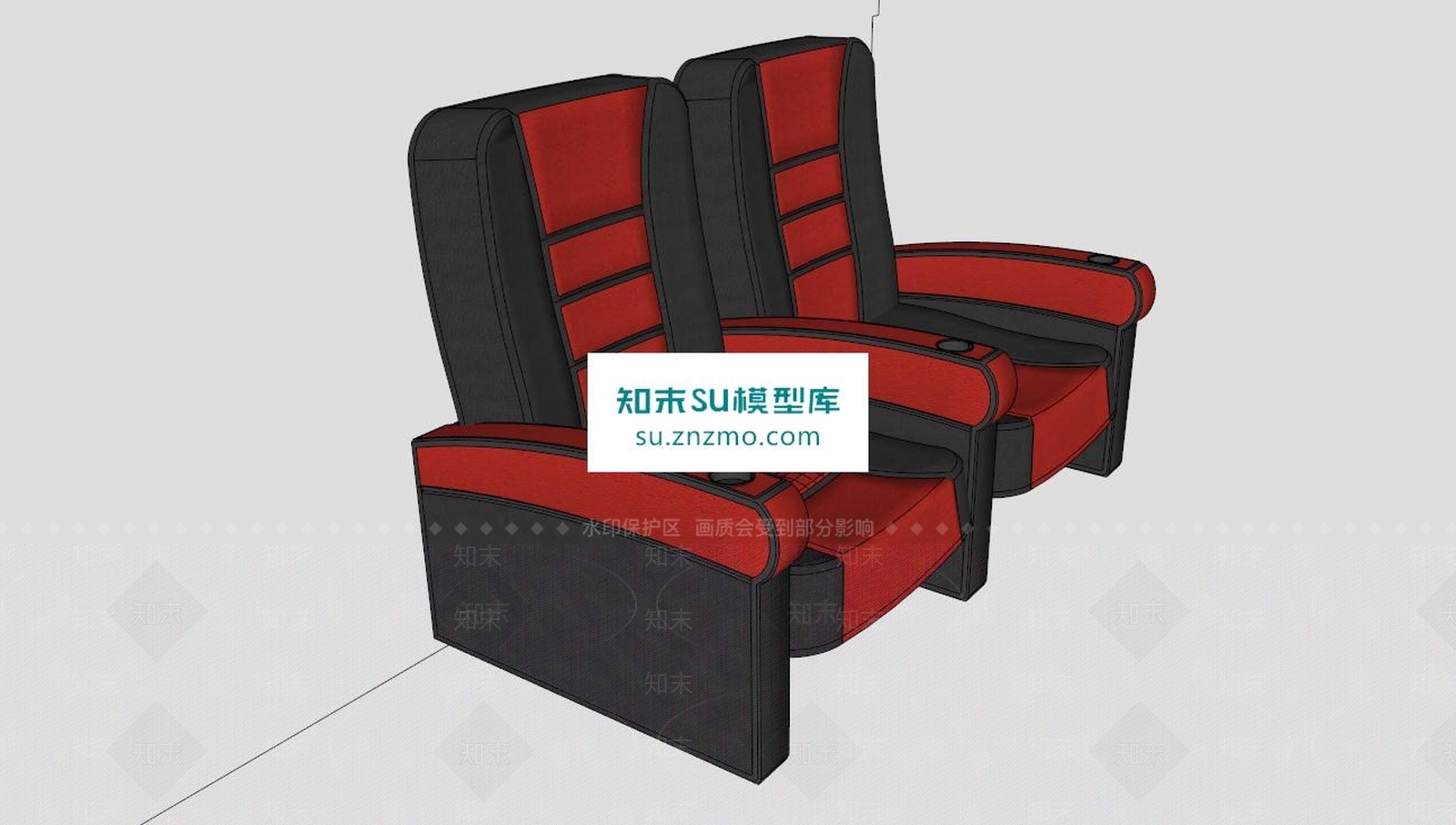 电影院的座位SU模型下载【ID:169009105】