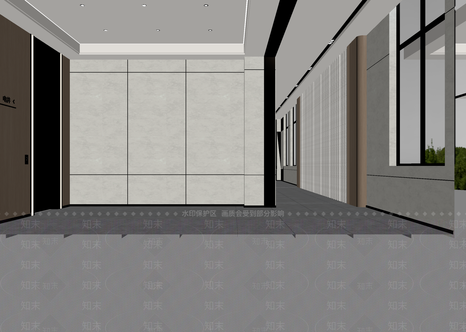 现代走廊3D模型下载【ID:1214684838】