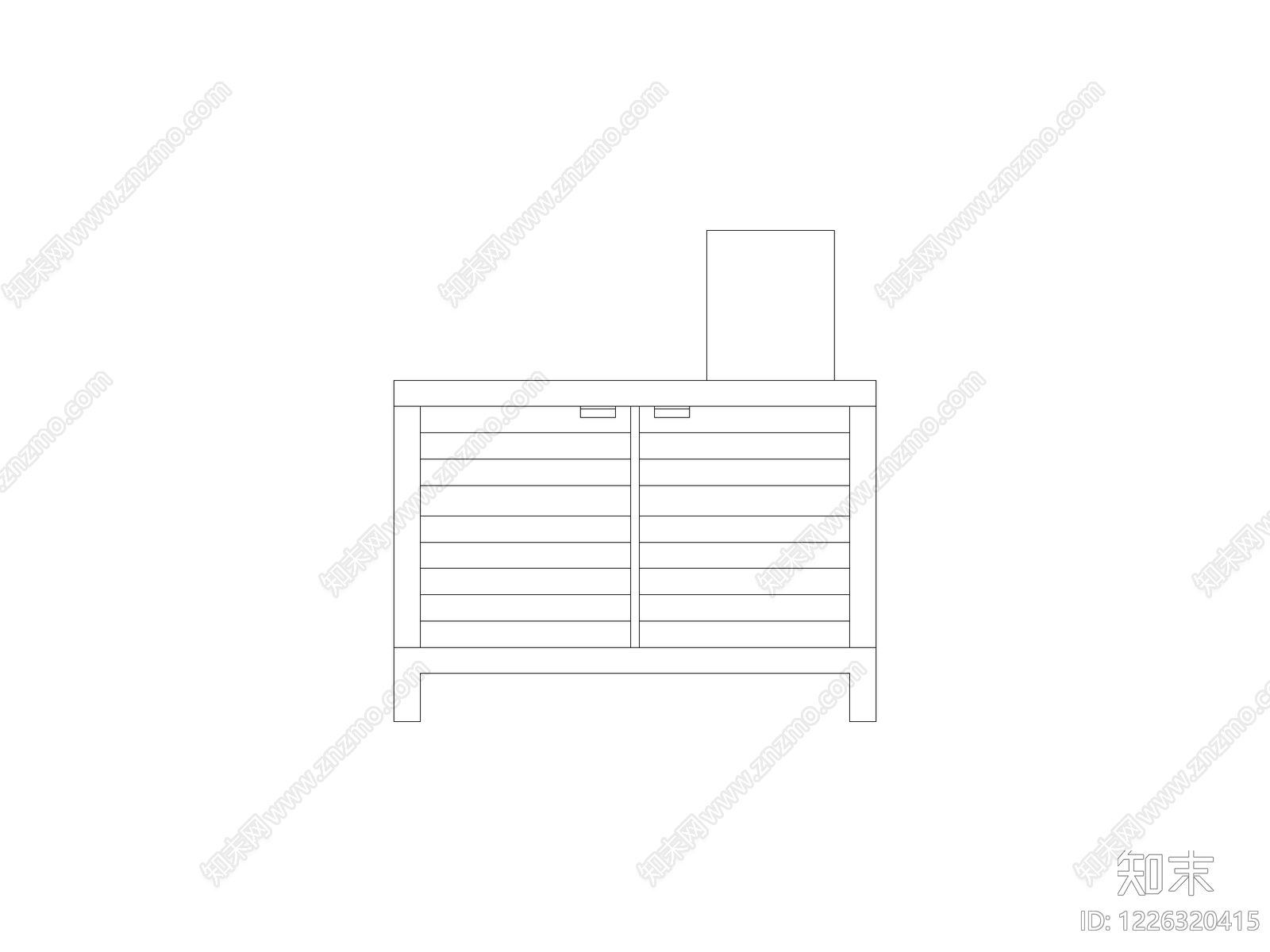现代柜子立面图块cad施工图下载【ID:1226320415】