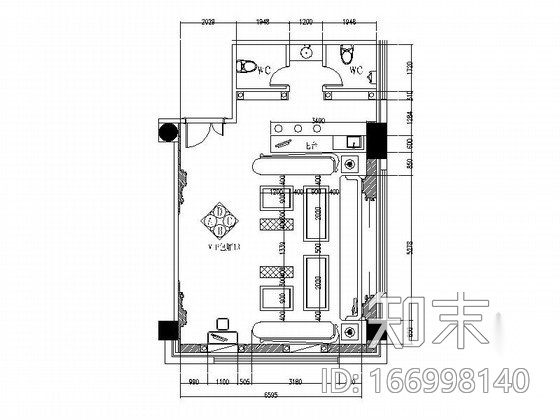 会所绒布硬包饰面装饰VIP包间装修立面图cad施工图下载【ID:166998140】