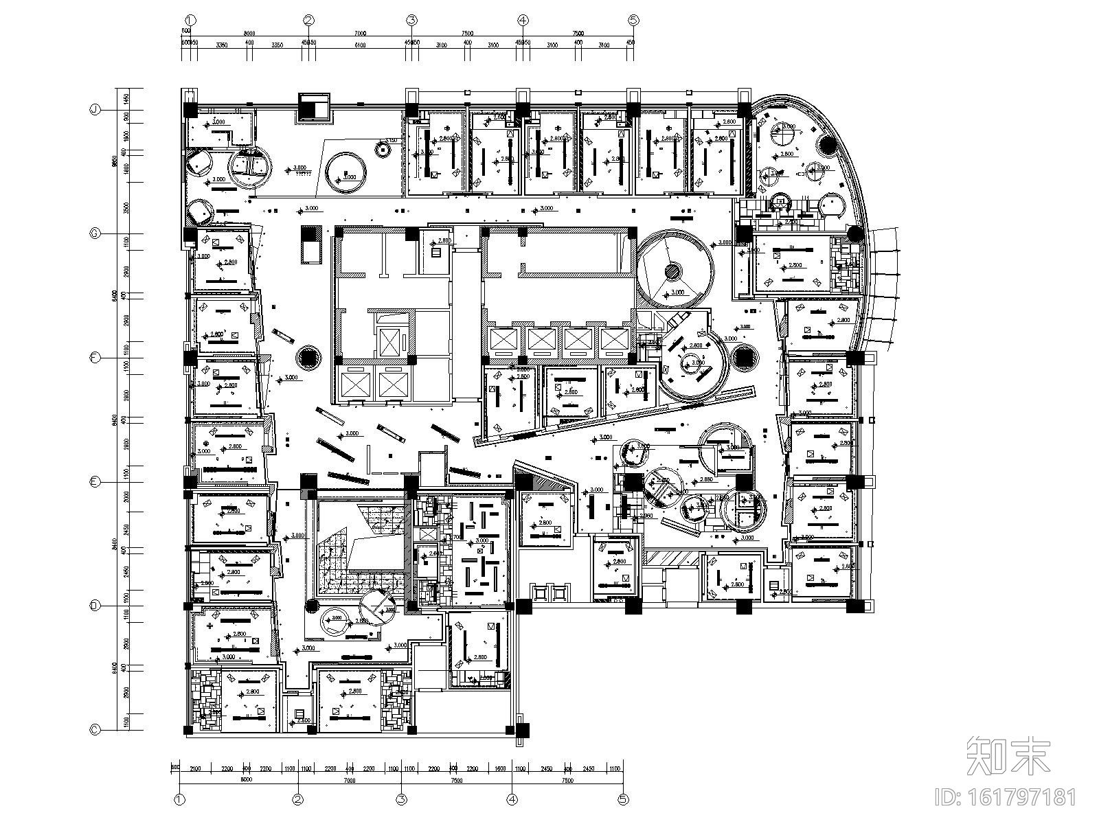 [石家庄]某大型KTV内部装饰施工图设计（附效果图）cad施工图下载【ID:161797181】