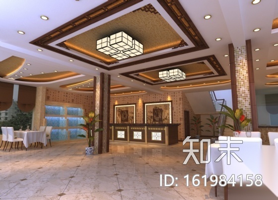 某酒店室内装饰工程施工图（含效果）cad施工图下载【ID:161984158】