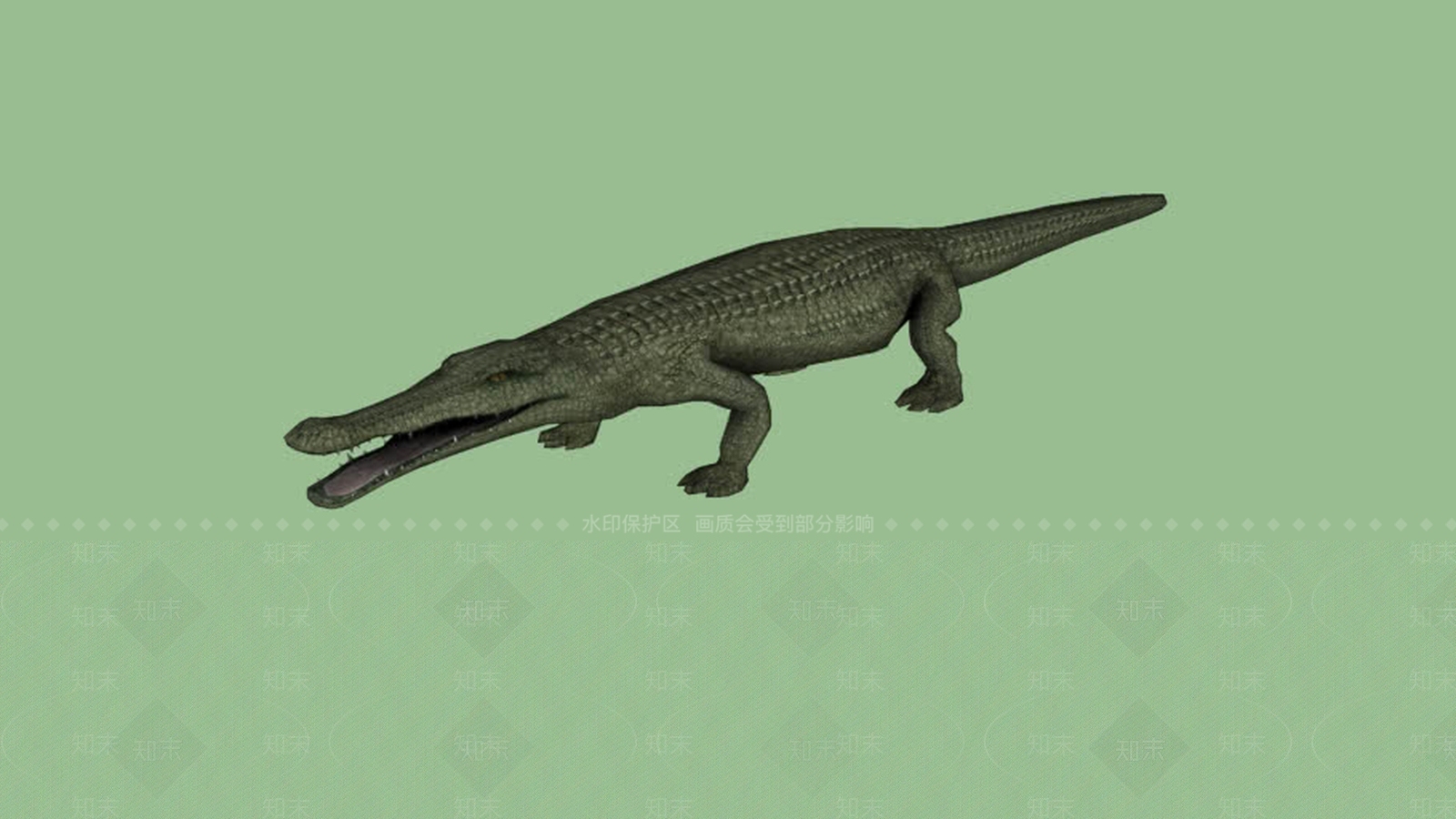 Sarcosuchus（肉瘤菌）SU模型下载【ID:1161893742】