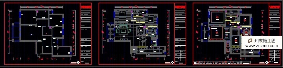 家装施工图cad施工图下载【ID:36915668】