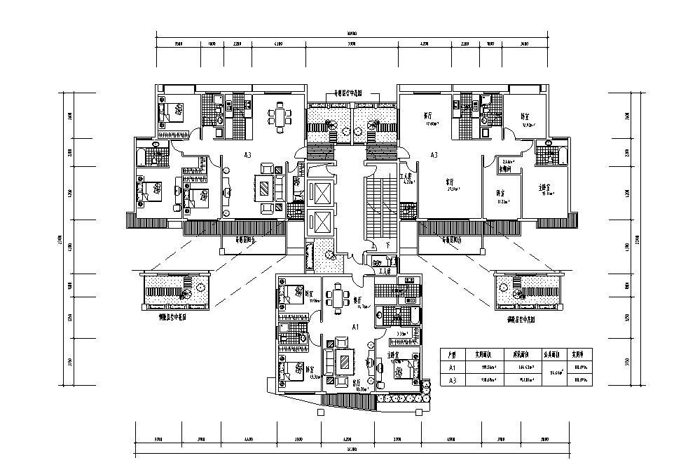 [广东]深圳香蜜湖信华花园建筑施工图设计cad施工图下载【ID:150004134】