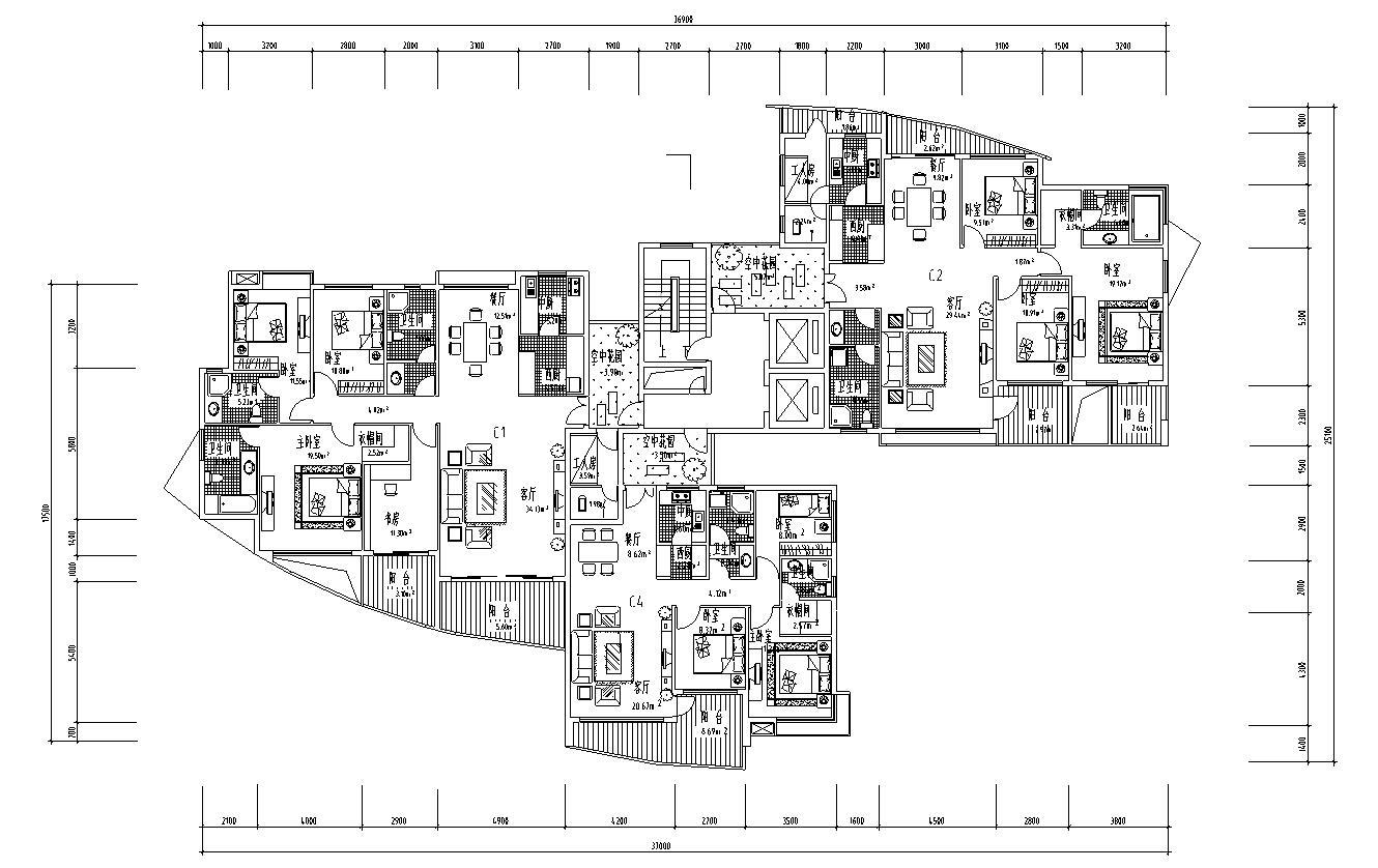 [广东]深圳香蜜湖信华花园建筑施工图设计cad施工图下载【ID:150004134】