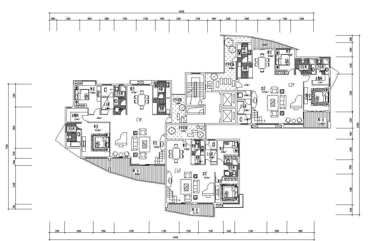 [广东]深圳香蜜湖信华花园建筑施工图设计cad施工图下载【ID:150004134】