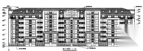 某六层住宅楼建筑施工图cad施工图下载【ID:149866167】