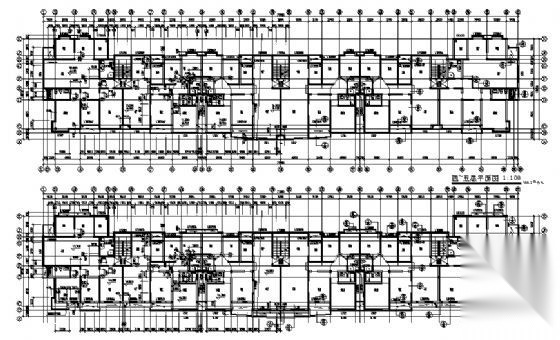 某六层住宅楼建筑施工图cad施工图下载【ID:149866167】