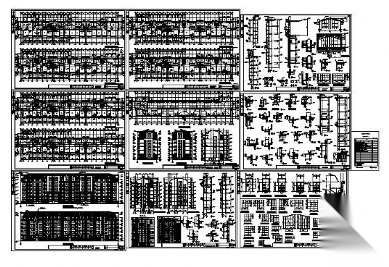 某六层住宅楼建筑施工图cad施工图下载【ID:149866167】