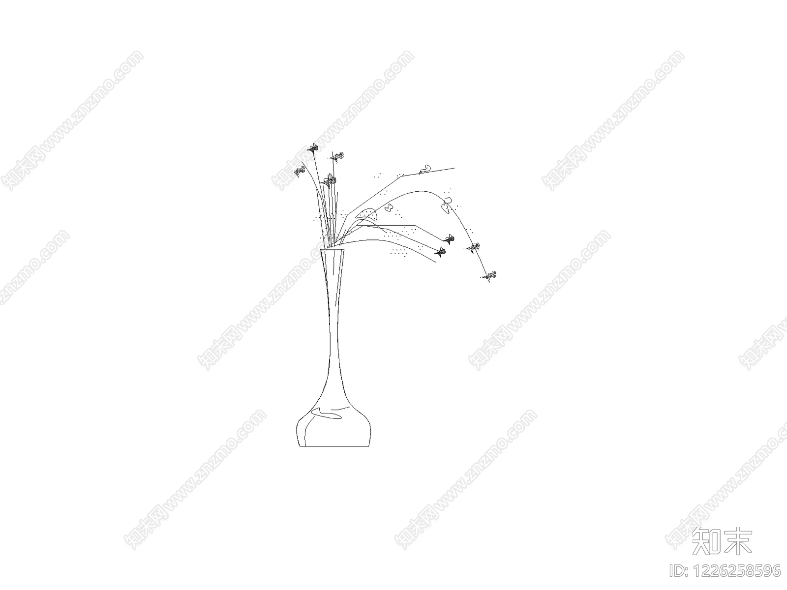 陈设类立面挂画cad施工图下载【ID:1226258596】