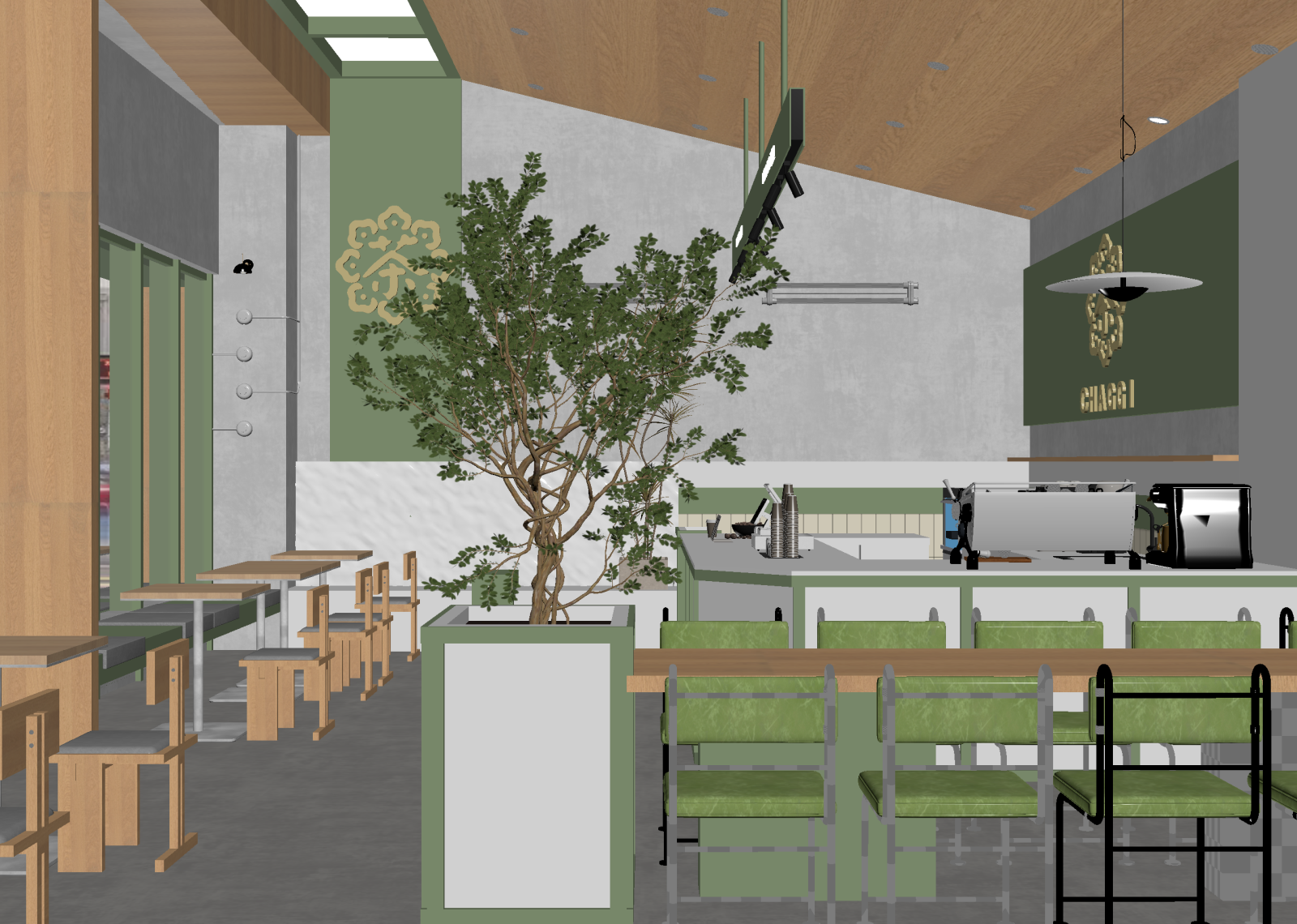 现代咖啡厅3D模型下载【ID:1214642594】