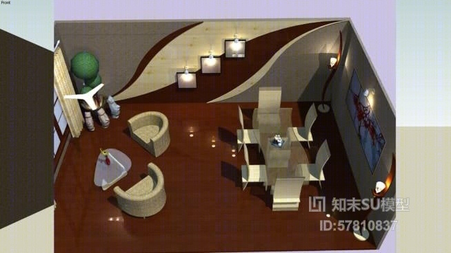 茶餐厅SU模型下载【ID:817910701】