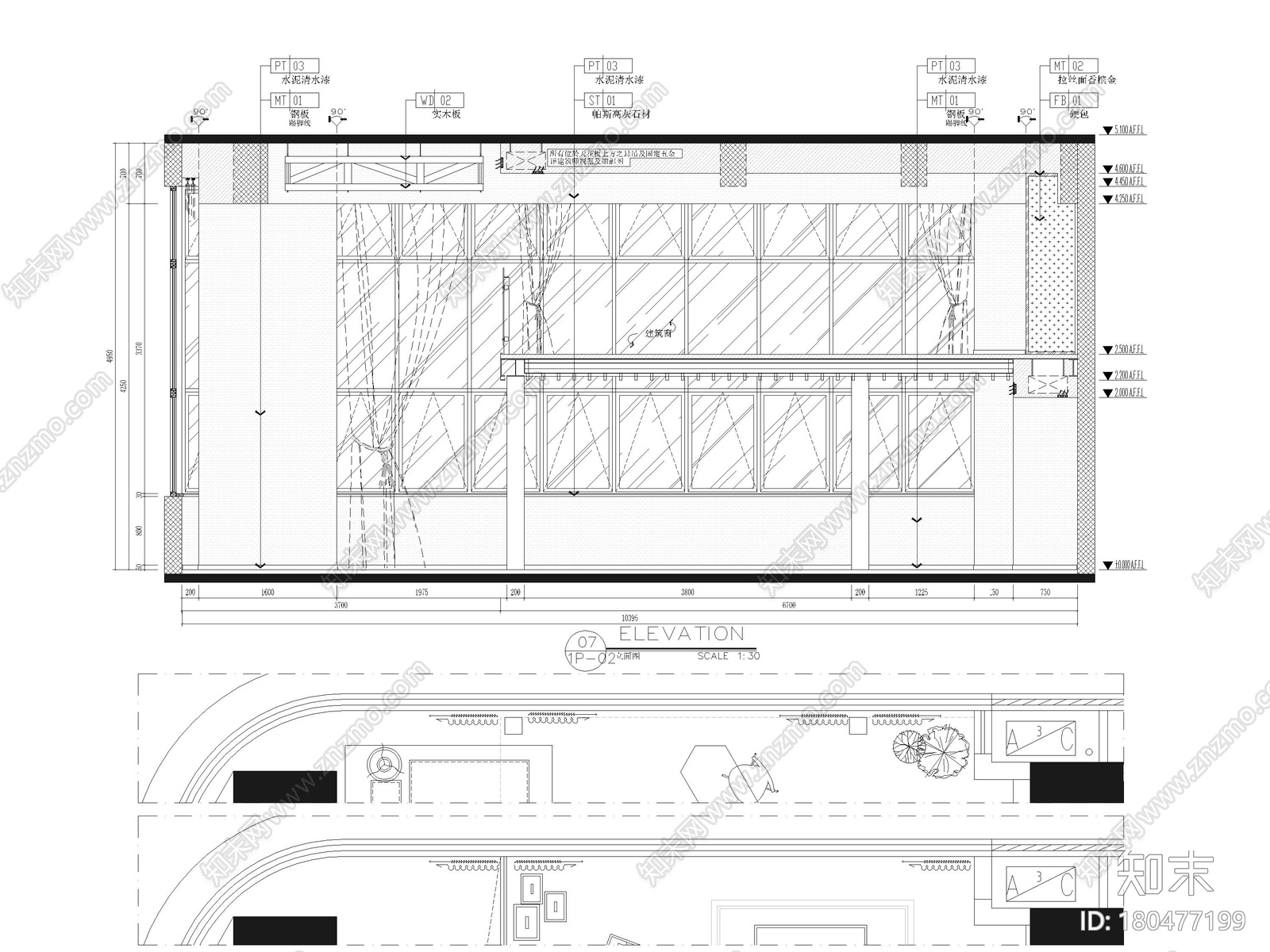 [重庆]128㎡复式LOFT公寓样板房装修施工图施工图下载【ID:180477199】