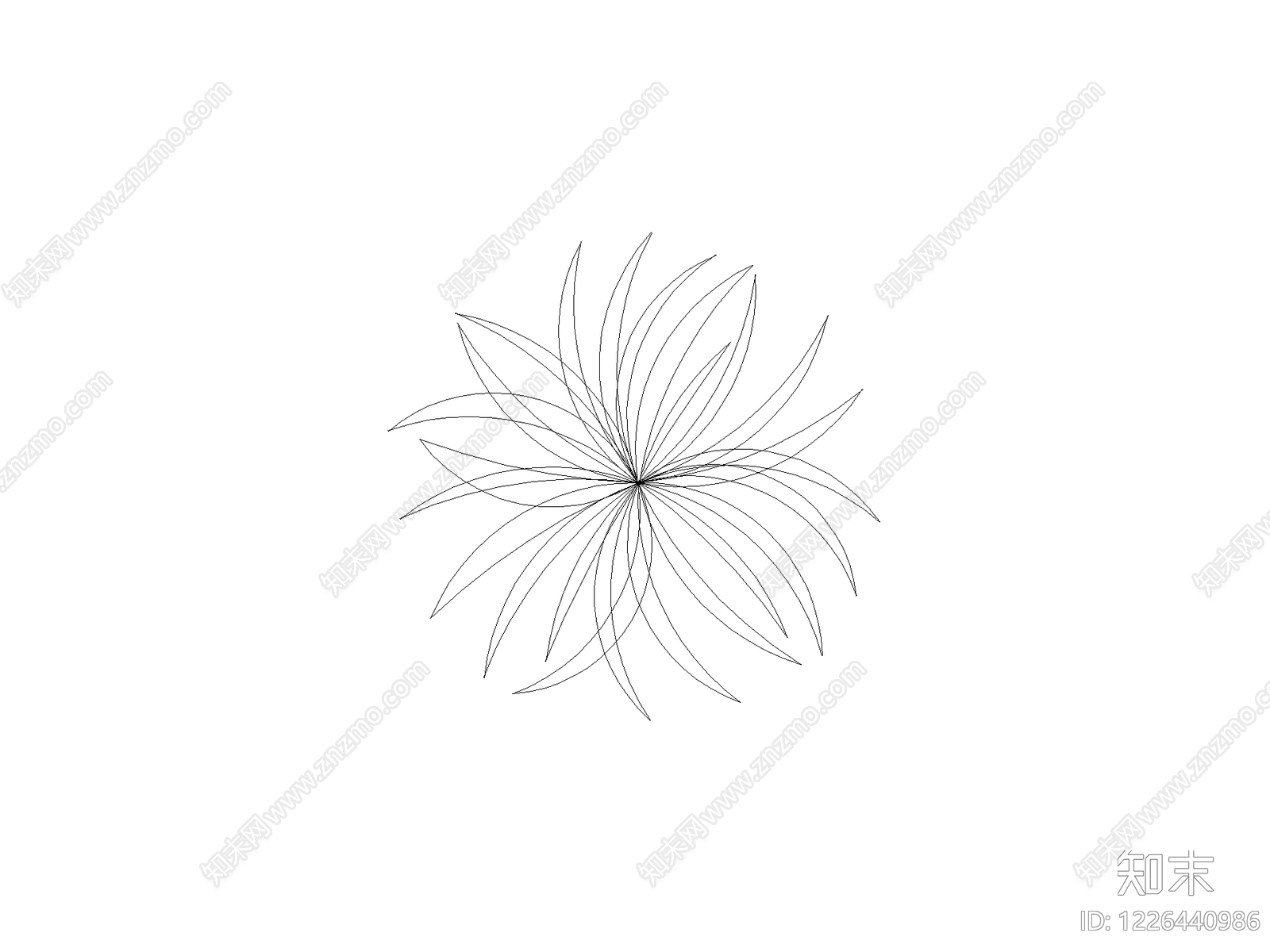 现代花CAD图纸