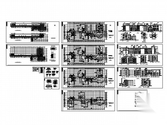 某三层9班幼儿园建筑扩初图cad施工图下载【ID:166209168】