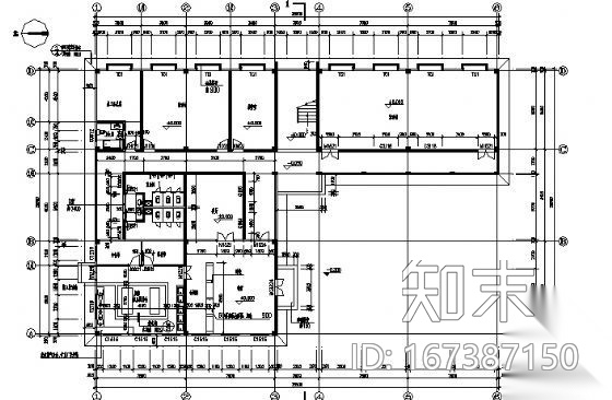 二层食堂建筑结构施工图cad施工图下载【ID:167387150】