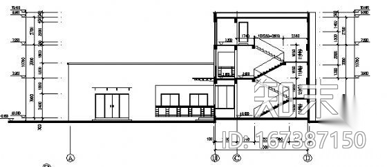 二层食堂建筑结构施工图cad施工图下载【ID:167387150】