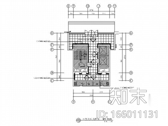 [苏州]现代风格国际酒店公寓局部室内设计图施工图下载【ID:166011131】