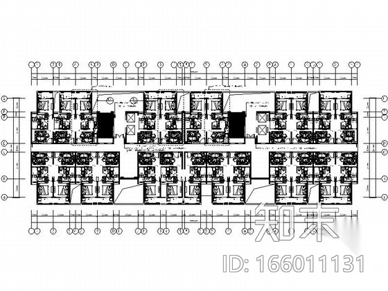 [苏州]现代风格国际酒店公寓局部室内设计图施工图下载【ID:166011131】