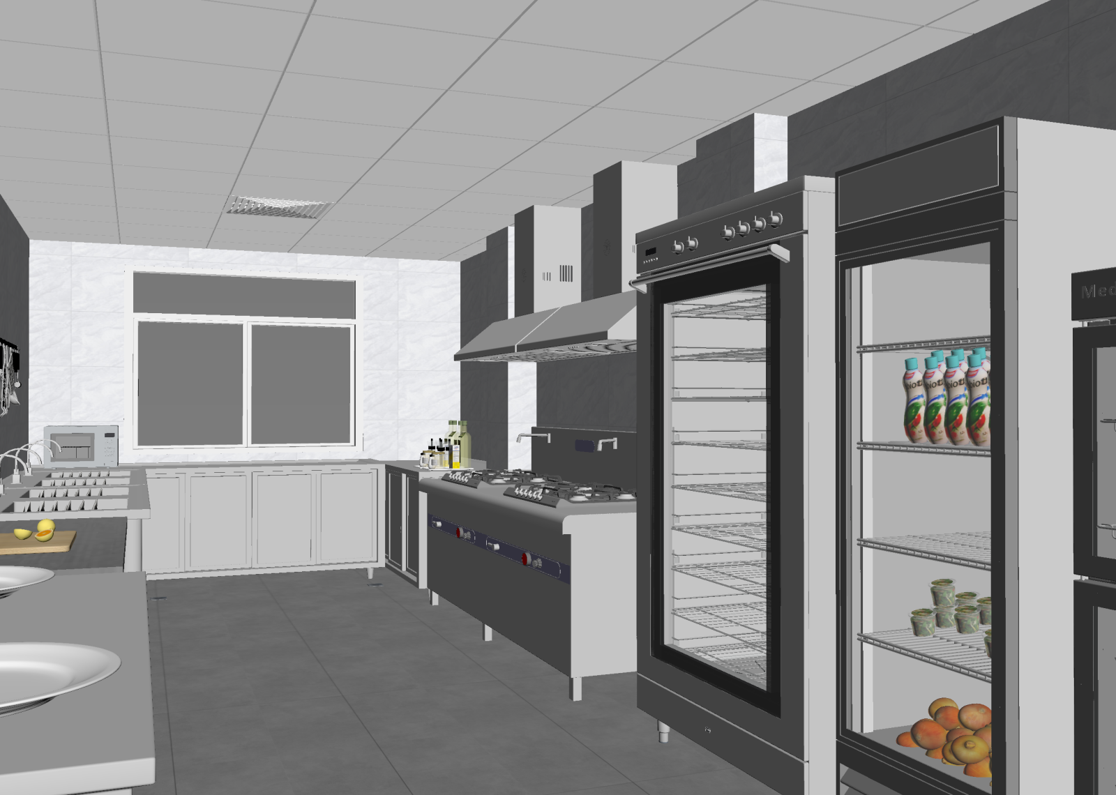 现代后厨3D模型下载【ID:1214679723】
