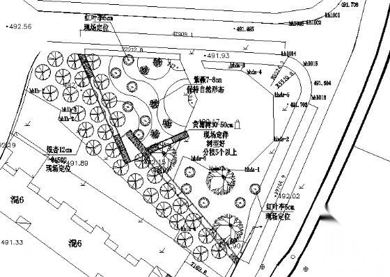 黄河西岸绿地景观施工图cad施工图下载【ID:161037169】