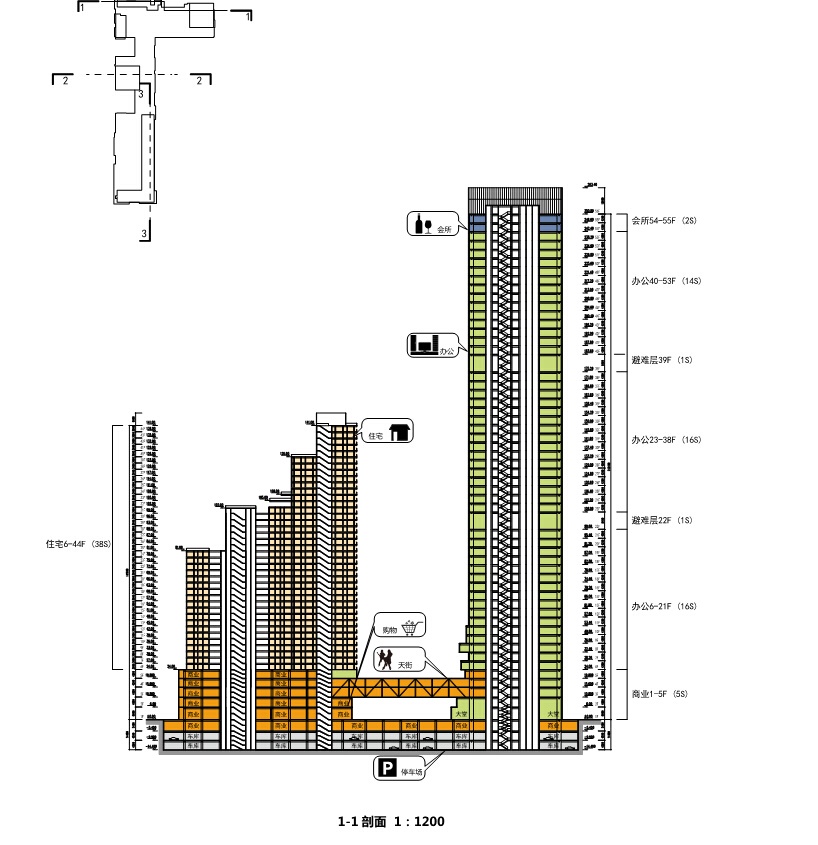 [深圳]超高层现代风格塔式商业综合体建筑设计方案文本cad施工图下载【ID:165734199】