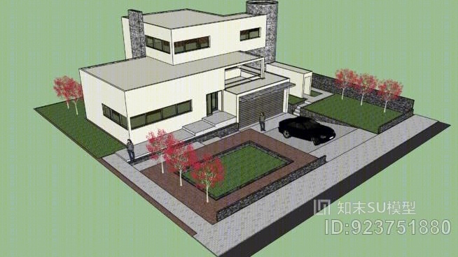 别墅8×SU模型下载【ID:923751880】