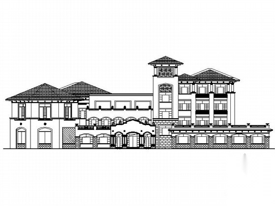 [江苏]某二十四班欧式幼儿园建筑施工图cad施工图下载【ID:164865108】