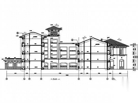 [江苏]某二十四班欧式幼儿园建筑施工图cad施工图下载【ID:164865108】