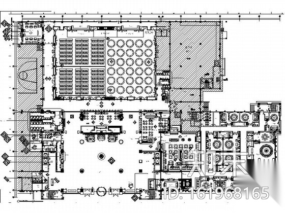 [山东]某奢华五星级大酒店公共区域施工图（含效果）cad施工图下载【ID:161968165】