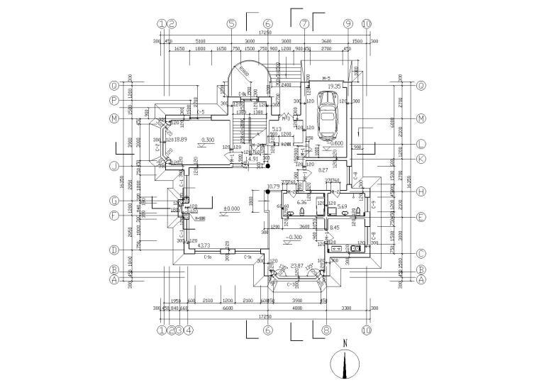 砖混结构2层独栋别墅施工图设计cad施工图下载【ID:149889199】