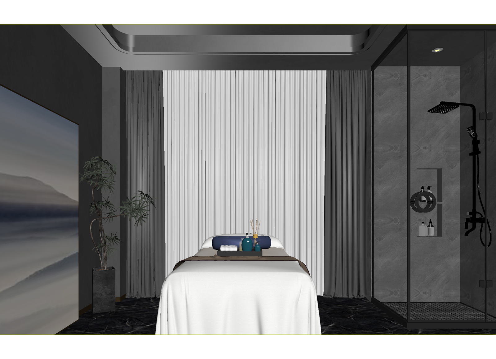 新中式美容院3D模型下载【ID:1214253934】