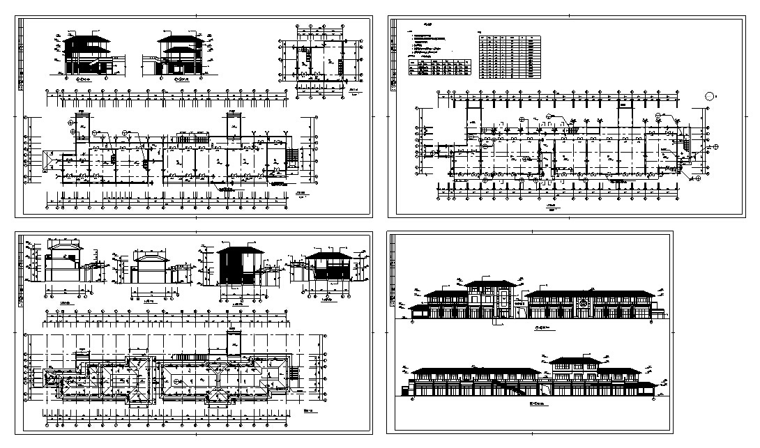 5套大型商业建筑设计方案初设图CADcad施工图下载【ID:151445129】