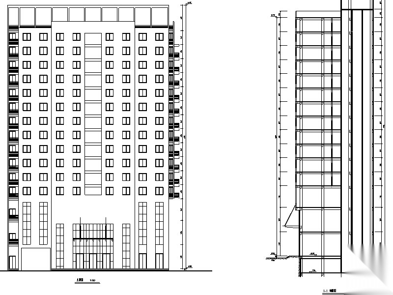 5套大型商业建筑设计方案初设图CADcad施工图下载【ID:151445129】