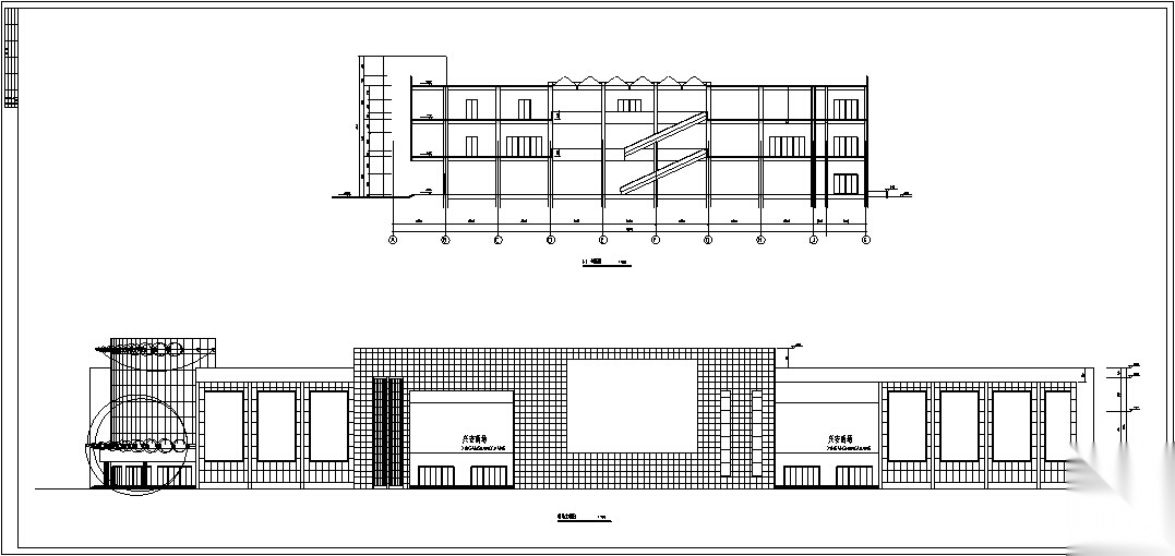 5套大型商业建筑设计方案初设图CADcad施工图下载【ID:151445129】