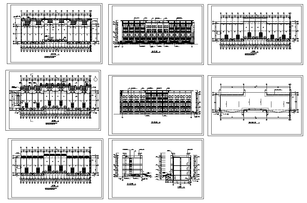 5套大型商业建筑设计方案初设图CADcad施工图下载【ID:151445129】