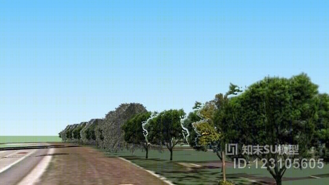 沿路树木SU模型下载【ID:123105605】