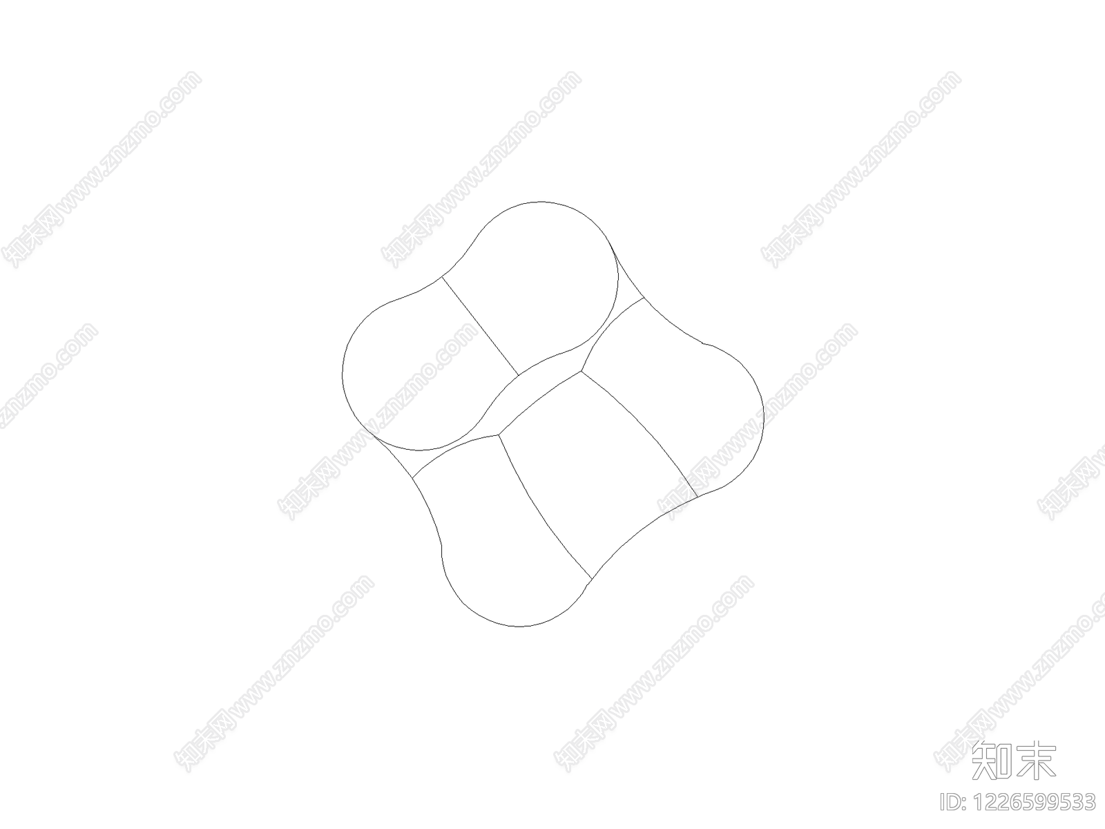 装饰线条cad施工图下载【ID:1226599533】