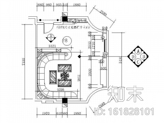 歌舞厅包厢装修图cad施工图下载【ID:161828101】