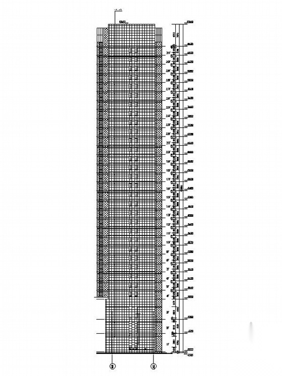 [徐州]现代化高层酒店综合体建筑施工图（含办公、商住楼...cad施工图下载【ID:167941148】