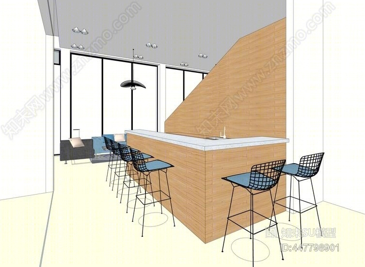 现代办公室SU模型下载【ID:447798901】