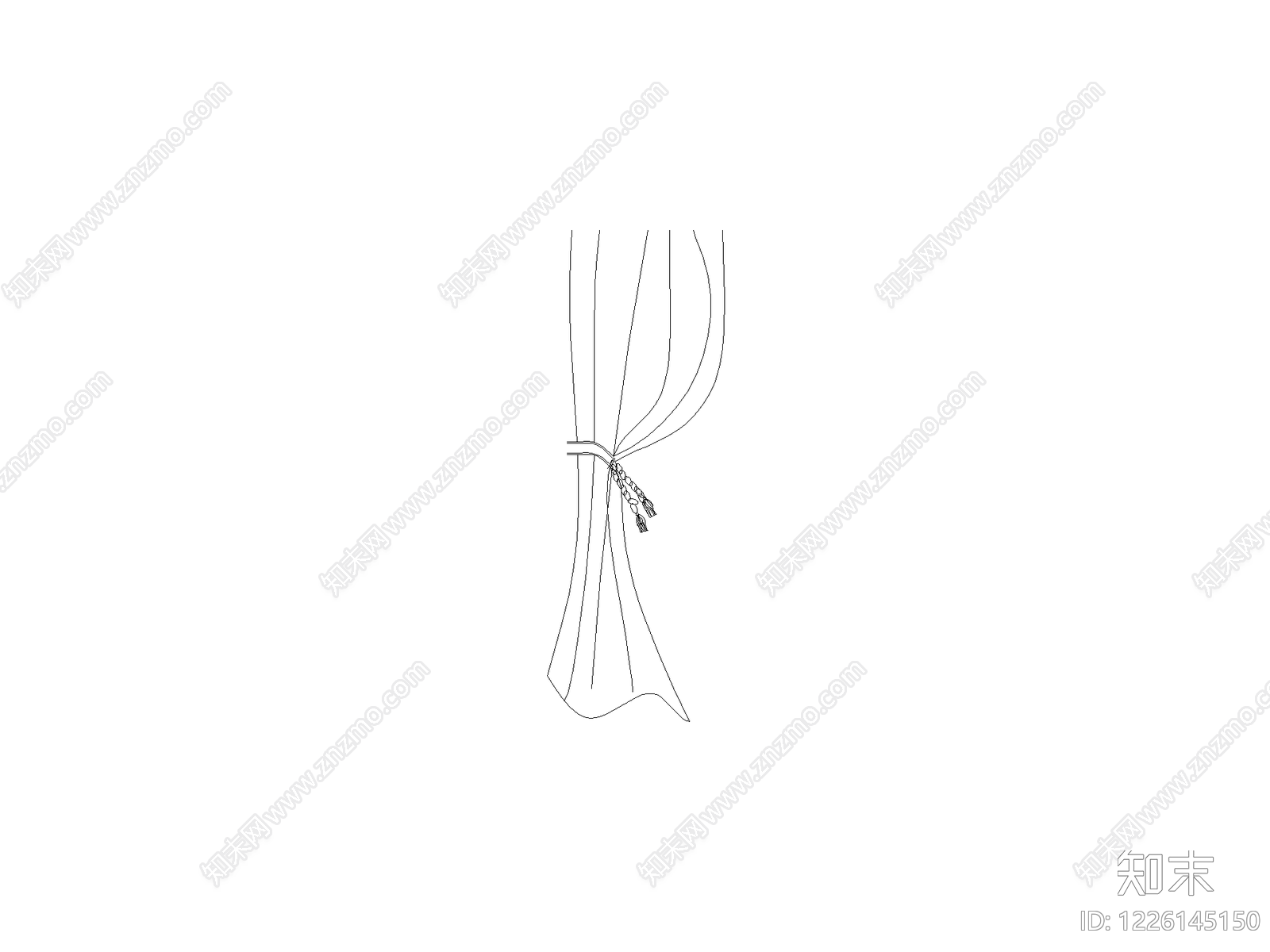 现代,新中式窗帘CAD图纸