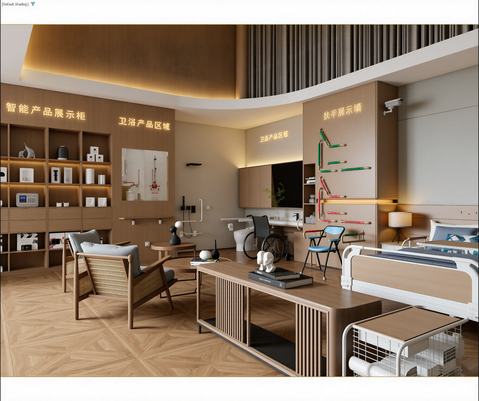 现代医疗展厅3D模型下载【ID:1215185312】