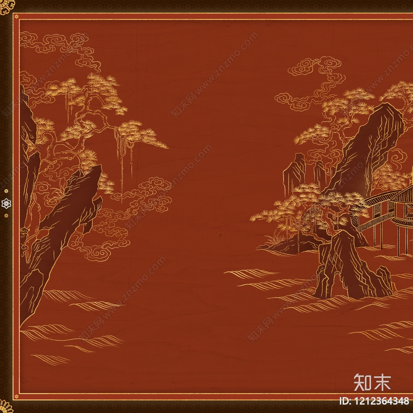 山水画贴图下载【ID:1212364348】