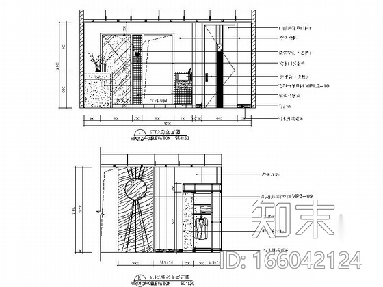 [广东]某假日酒店桑拿包房室内装修施工图（含效果）cad施工图下载【ID:166042124】