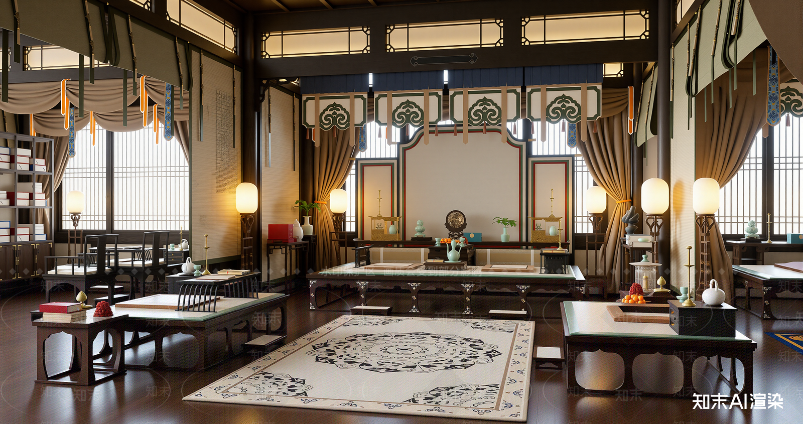 中式家居卧室SU模型下载【ID:1216079769】