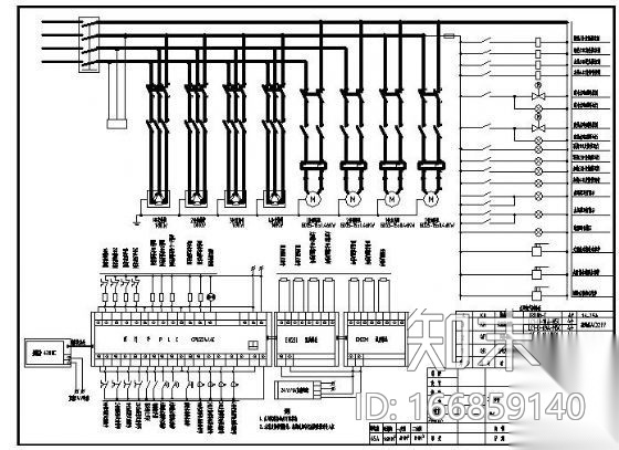 太阳能PLC控制系统原理图cad施工图下载【ID:166859140】