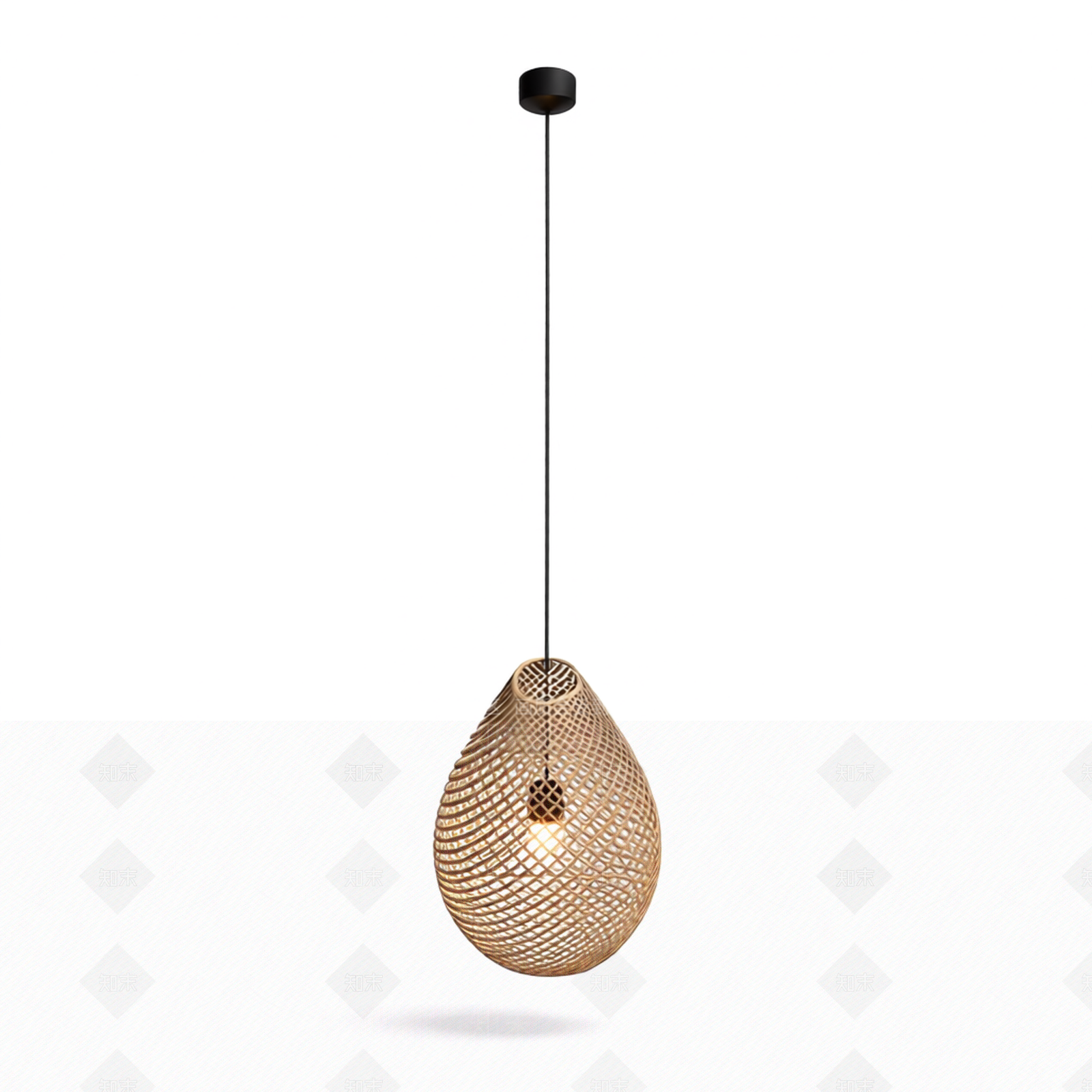 编织水滴形吊灯3D模型下载【ID:1206204488】
